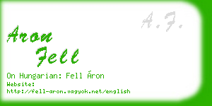 aron fell business card
